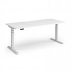 Elev8 Luxe Straight Sit-Stand Desk 1800mm x 800mm - White Frame White Top EVL-1800-WH-WH