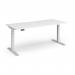 Elev8 Luxe Straight Sit-Stand Desk 1800mm x 800mm - White Frame White Top EVL-1800-WH-WH