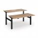 Elev8 Luxe Sit-Stand Back-To-Back Desks 1600mm x 800mm - Black Frame Beech Top EVLB-1600-K-B