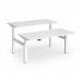 Elev8 Luxe Sit-Stand Back-To-Back Desks 1600mm x 800mm - White Frame White Top EVLB-1600-WH-WH