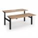 Elev8 Luxe Sit-Stand Back-To-Back Desks 1800mm x 800mm - Black Frame Beech Top EVLB-1800-K-B