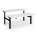 Elev8 Luxe Sit-Stand Back-To-Back Desks 1800mm x 800mm - Black Frame White Top EVLB-1800-K-WH