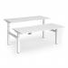 Elev8 Luxe Sit-Stand Back-To-Back Desks 1800mm x 800mm - White Frame White Top EVLB-1800-WH-WH