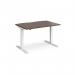 Elev8 Mono straight sit-stand desk 1200mm x 800mm - white frame, walnut top EVM-1200-WH-W