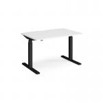 Elev8 Touch straight sit-stand desk 1200mm x 800mm - black frame and white top