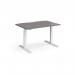 Elev8 Touch straight sit-stand desk 1200mm x 800mm - white frame, grey oak top EVT-1200-WH-GO