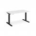 Elev8 Touch straight sit-stand desk 1400mm x 800mm - black frame, white top EVT-1400-K-WH