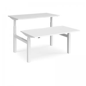 Click to view product details and reviews for Elev8 Touch Sit Stand Back To Back Desks 1400mm X 1650mm White.