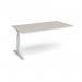 Elev8 Touch boardroom table add on unit 1800mm x 1000mm - silver frame, light grey top EVTBT18-AB-S-LG