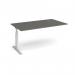 Elev8 Touch boardroom table add on unit 1800mm x 1000mm - silver frame, onyx grey top EVTBT18-AB-S-OG