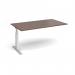 Elev8 Touch boardroom table add on unit 1800mm x 1000mm - silver frame, walnut top EVTBT18-AB-S-W