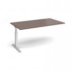 Elev8 Touch boardroom table add on unit 1800mm x 1000mm - silver frame and walnut top