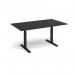 Elev8 Touch boardroom table 1800mm x 1000mm - black frame, black top EVTBT18-K-BK