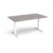 Elev8 Touch boardroom table 1800mm x 1000mm - white frame, grey oak top EVTBT18-WH-GO