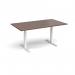 Elev8 Touch boardroom table 1800mm x 1000mm - white frame, walnut top EVTBT18-WH-W