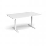 Elev8 Touch boardroom table 1800mm x 1000mm - white frame, white top EVTBT18-WH-WH