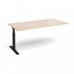 Elev8 Touch boardroom table add on unit 2000mm x 1000mm - black frame and maple top