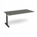 Elev8 Touch boardroom table add on unit 2000mm x 1000mm - black frame, onyx grey top EVTBT20-AB-K-OG