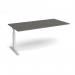Elev8 Touch boardroom table add on unit 2000mm x 1000mm - silver frame, onyx grey top EVTBT20-AB-S-OG