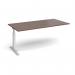 Elev8 Touch boardroom table add on unit 2000mm x 1000mm - silver frame, walnut top EVTBT20-AB-S-W