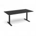 Elev8 Touch boardroom table 2000mm x 1000mm - black frame, black top EVTBT20-K-BK