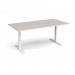 Elev8 Touch boardroom table 2000mm x 1000mm - white frame, light grey top EVTBT20-WH-LG