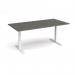 Elev8 Touch boardroom table 2000mm x 1000mm - white frame, onyx grey top EVTBT20-WH-OG