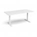 Elev8 Touch boardroom table 2000mm x 1000mm - white frame, white top EVTBT20-WH-WH