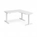 Elev8 Touch sit-stand desk 1400mm x 800mm with 800mm return desk - white frame, white top EVTR-1400-WH-WH