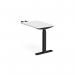 Elev8 Touch sit-stand return desk 600mm x 800mm - black frame, white top EVT-RET-K-WH