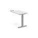 Elev8 Touch sit-stand return desk 600mm x 800mm - silver frame, white top EVT-RET-S-WH