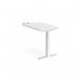 Elev8 Touch sit-stand return desk 600mm x 800mm - white frame, white top EVT-RET-WH-WH