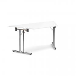 Cheap Stationery Supply of Trapezoidal deluxe folding leg table 1600mm x 800mm - white Office Statationery