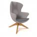 Figaro high back chair with solid wooden base - elapse grey seat with late grey back