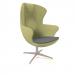 Figaro high back chair with aluminium 4 star base - elapse grey seat with endurance green back