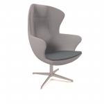 Figaro high back chair with aluminium 4 star base - elapse grey seat with late grey back FIG-02-EG-LG