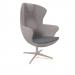 Figaro high back chair with aluminium 4 star base - elapse grey seat with late grey back