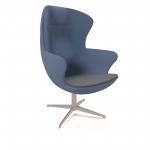 Figaro high back chair with aluminium 4 star base - elapse grey seat with range blue back FIG-02-EG-RB