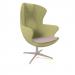 Figaro high back chair with aluminium 4 star base - forecast grey seat with endurance green back