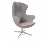 Figaro high back chair with aluminium 4 star base - forecast grey seat with late grey back FIG-02-FG-LG