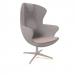 Figaro high back chair with aluminium 4 star base - forecast grey seat with late grey back