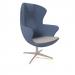 Figaro high back chair with aluminium 4 star base - late grey seat with range blue back