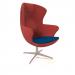 Figaro high back chair with aluminium 4 star base - maturity blue seat with extent red back