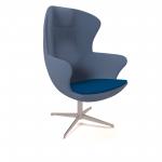 Figaro high back chair with aluminium 4 star base - maturity blue seat with range blue back FIG-02-MB-RB