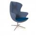 Figaro high back chair with aluminium 4 star base - maturity blue seat with range blue back