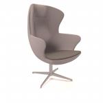 Figaro high back chair with aluminium 4 star base - present grey seat with forecast grey back FIG-02-PG-FG