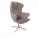 Figaro high back chair with aluminium 4 star base - present grey seat with forecast grey back
