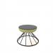 Figaro low foot stool with black spiral base - elapse grey seat with endurance green base