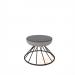 Figaro low foot stool with black spiral base - elapse grey seat with late grey base