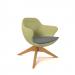 Figaro medium back chair with solid wooden base - elapse grey seat with endurance green back